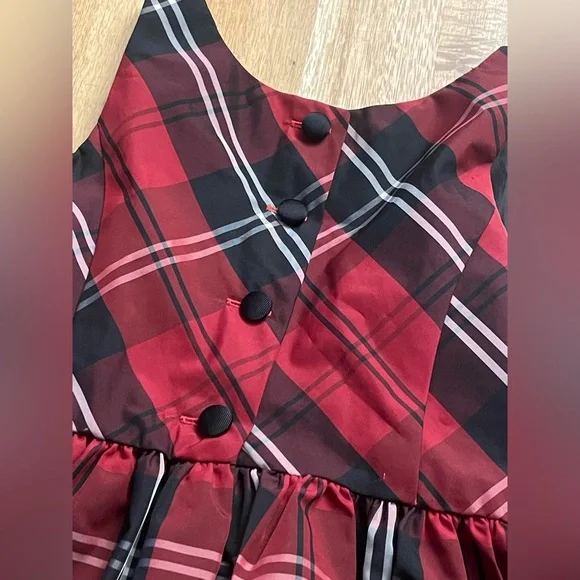 Polo by Ralph Lauren Red and Black Plaid Kids Dress - Picture 5 of 5